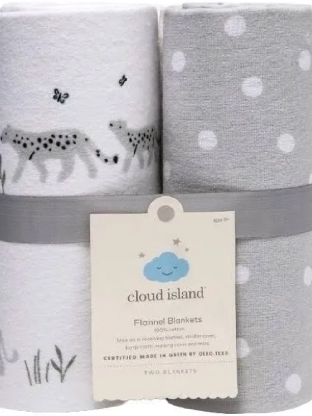 Cloud Island Flannel Blanket Larger Size Two by Two Animals